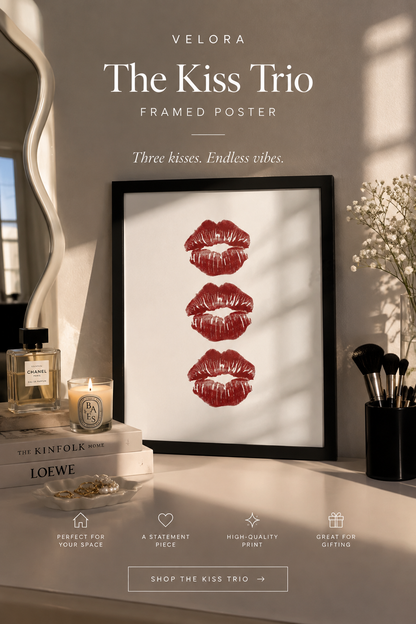 The Kiss Trio | Framed poster