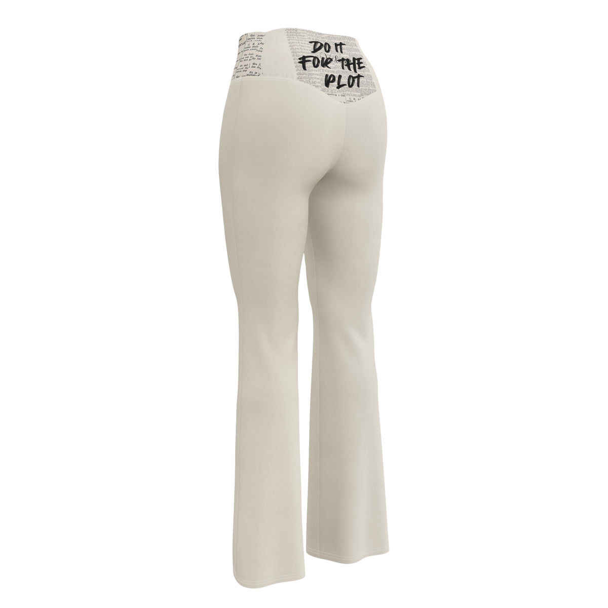 Do It for the Plot Flare Leggings back view showcasing comfortable premium activewear style.