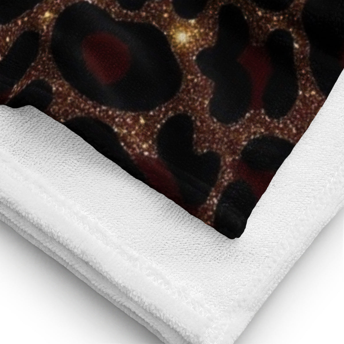 Gold x Red Leopard Print Towel bathroom essential
