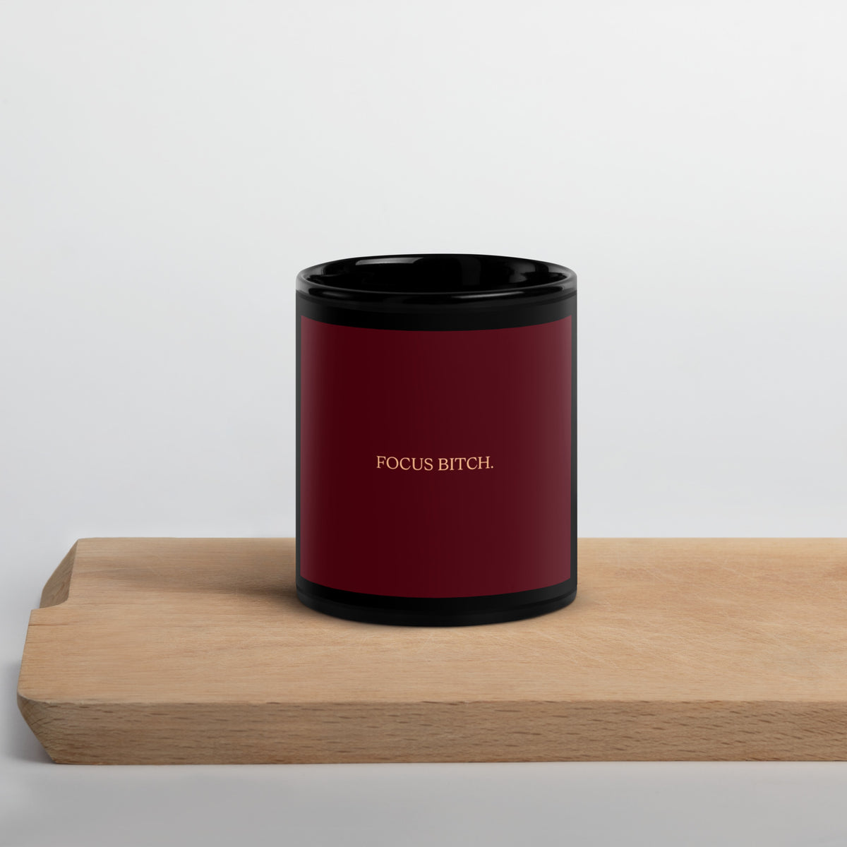 Focus B Black Glossy Mug ceramic tea mug