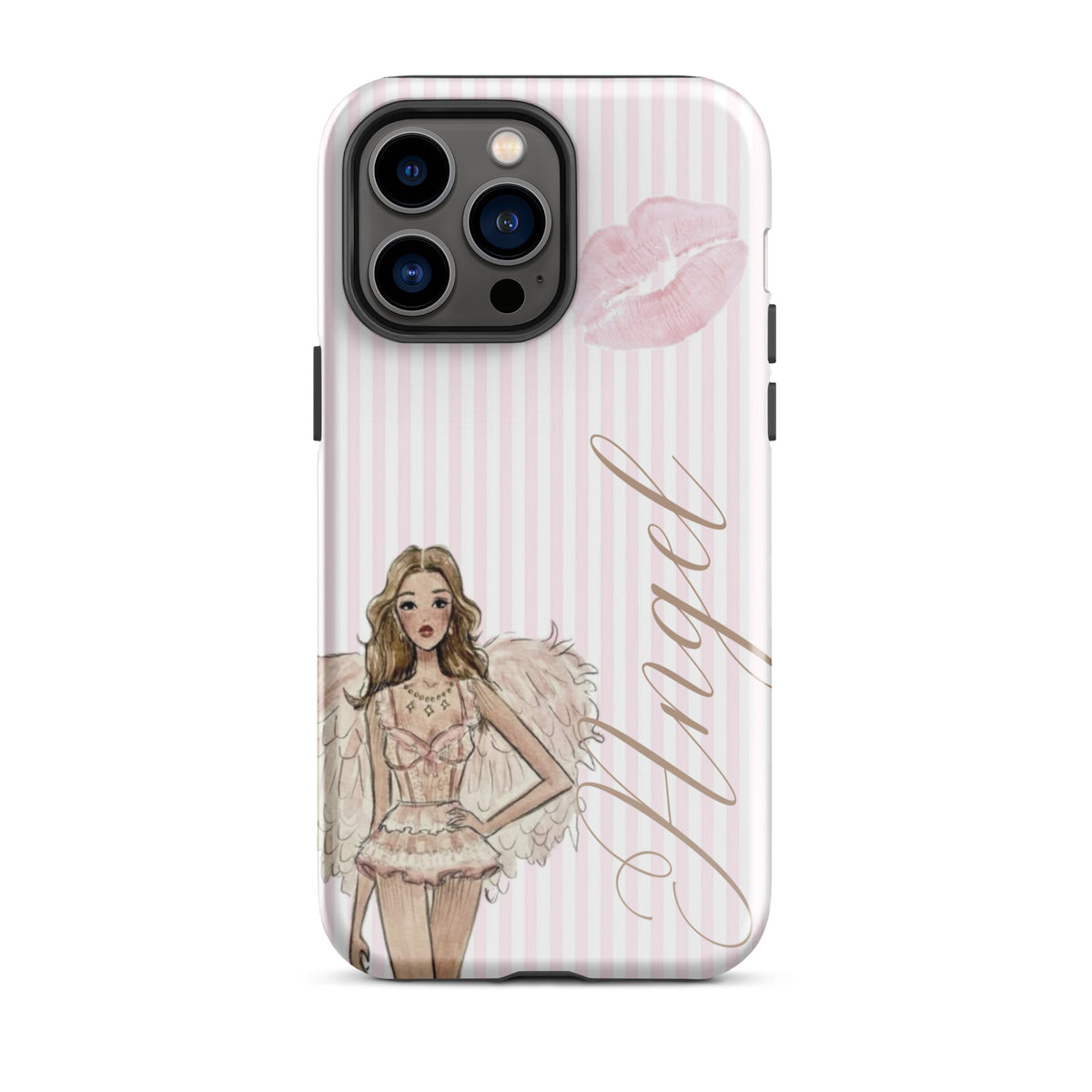 Pink Angel Case for iPhone stylish mobile accessory