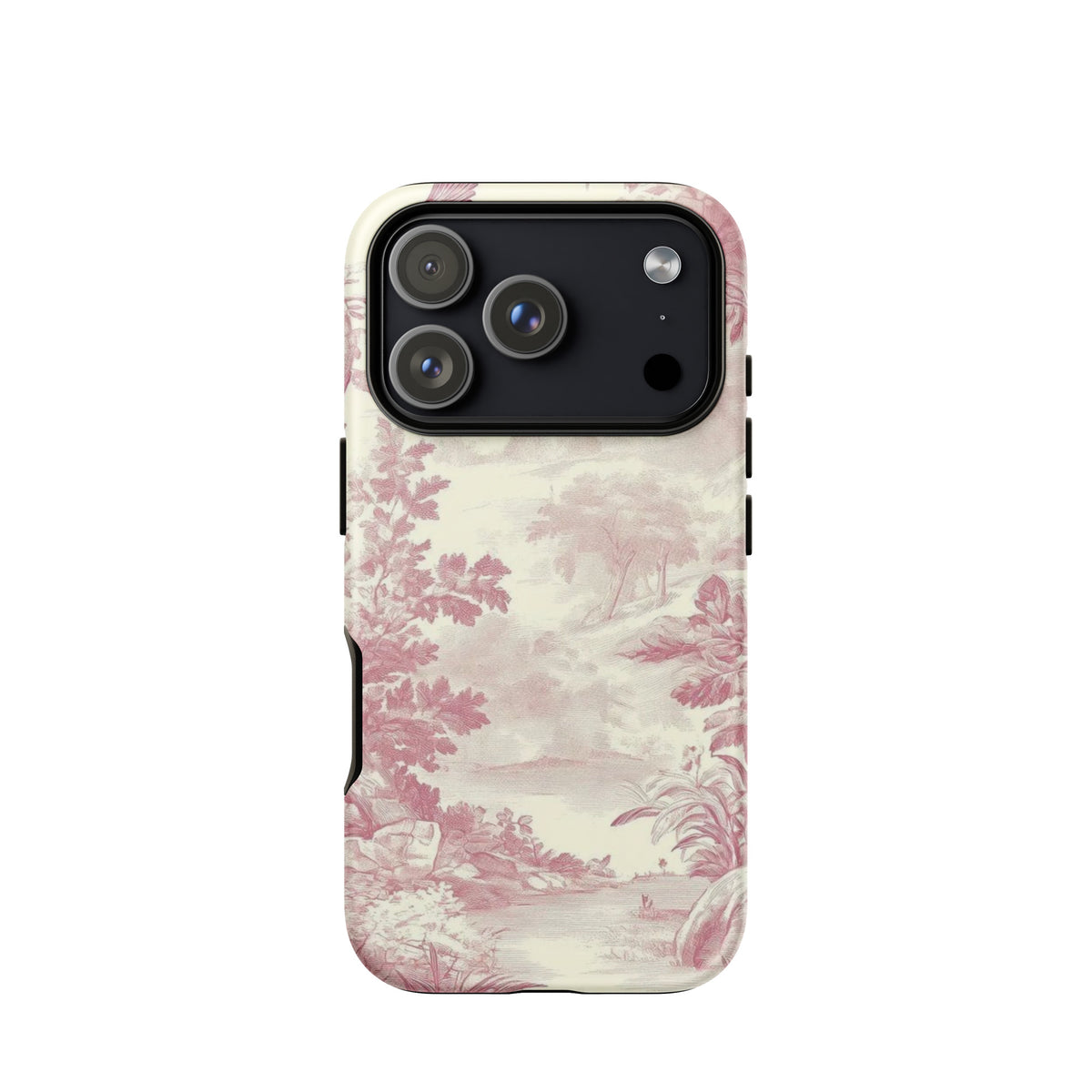 Blush Toile Case for iPhone - premium protective phone cover with elegant blush toile design.